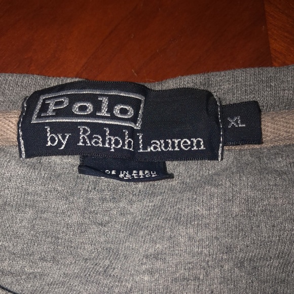 Prwnd Vintage Ralph Lauren Polo SpellOut USA Flag Sweatshirt Shirt XL - Picture 3 of 9